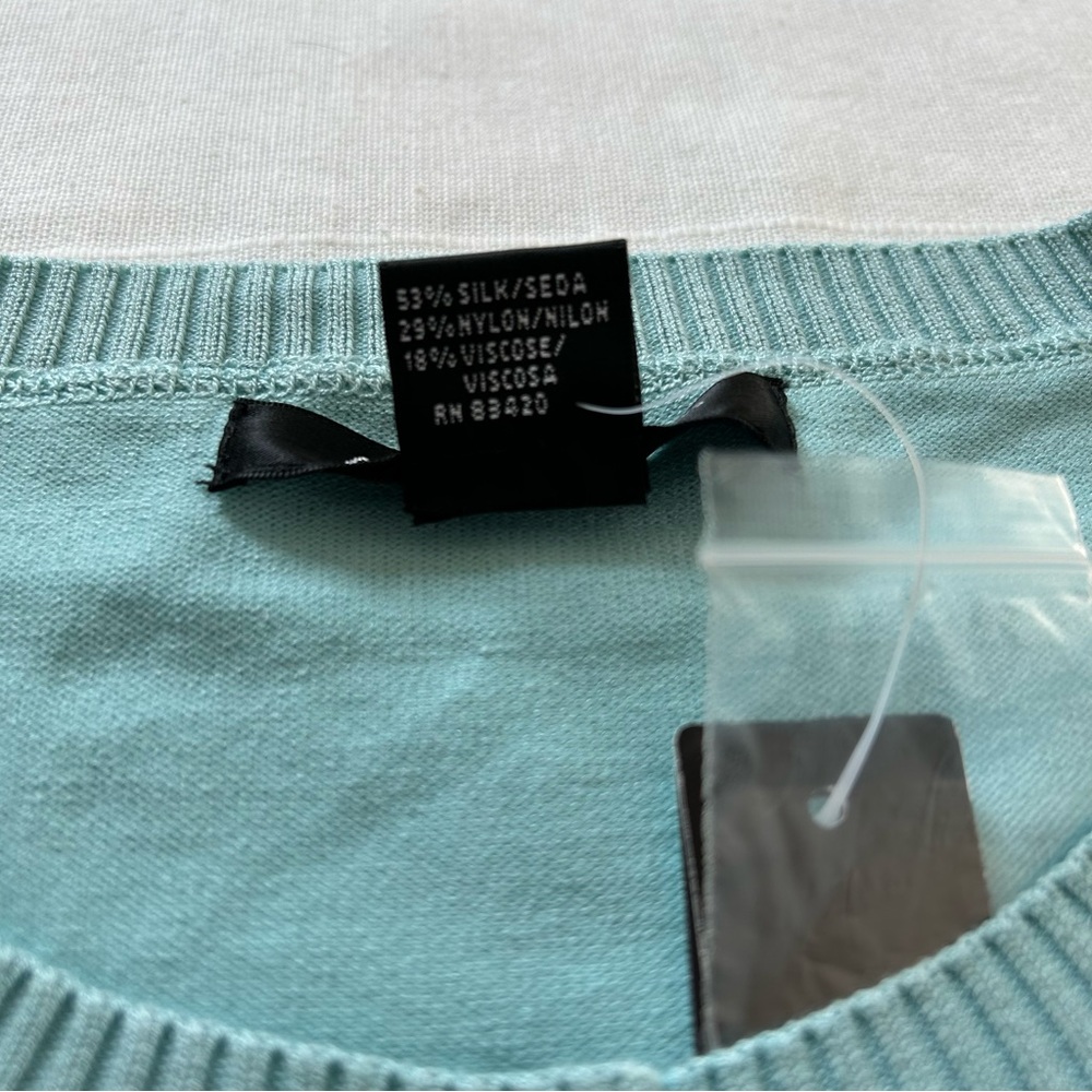 August Silk Light Blue Cardigan - Picture 3 of 5